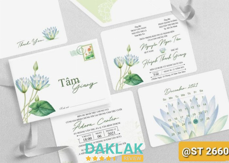 Thiệp cưới Thu Hà, uy tín tại Đắk Lắk