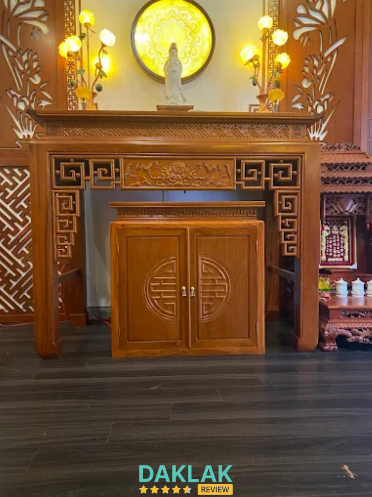 "Bàn Thờ Nhất Tâm – Đồ Gỗ Trung Nguyên Đắk Lắk, nội thất gỗ tự nhiên"