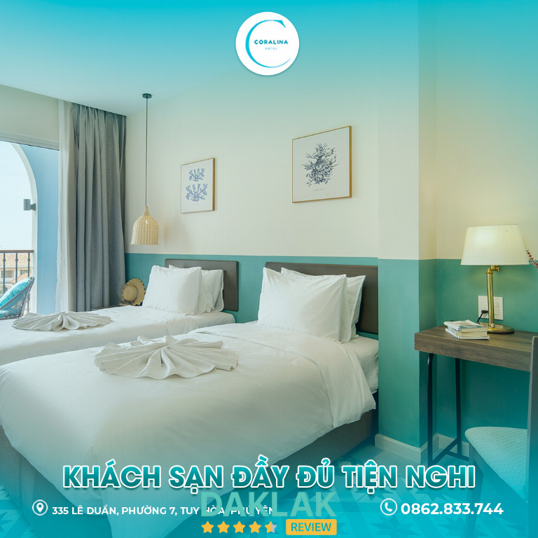 Phòng ở đây chia thành nhiều hạng: Superior, Deluxe, Family Suite và Coralina Suite