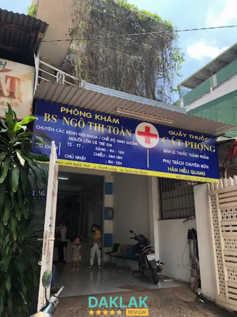 Mặt tiền Phòng Khám Nội Nhi BS Ngô Thị Toàn tại Buôn Ma Thuột – địa chỉ khám nhi uy tín và dễ tìm