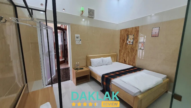 Phòng nghỉ có giường đôi và máy lạnh